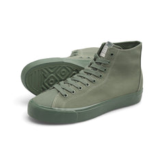 VM003 Hi Canvas Shoe, Full Spray Green