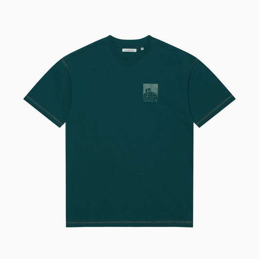 Little AB Flatlock Tee, Dark Teal