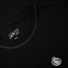 Small Atlas Contrast Stitch Tee, Black