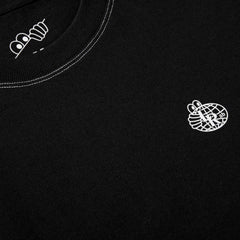 Small Atlas Contrast Stitch Tee, Black