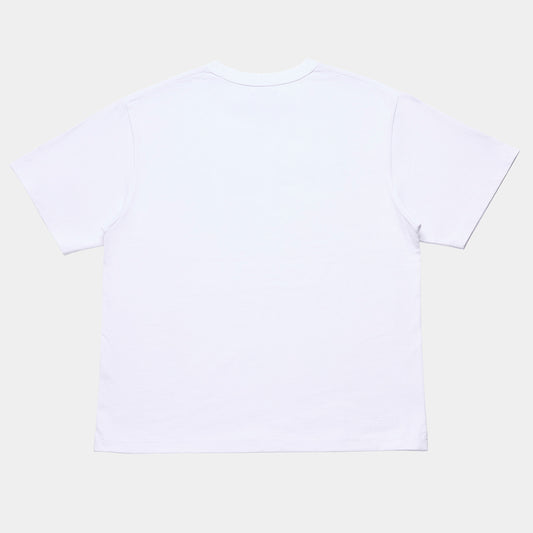 Stencil Tee, White / Ocean