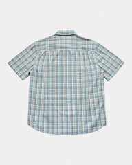 Cliff Short Sleeve Shirt, Petrol Plaid