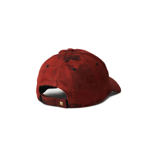 Dyed Puff Print Hat, Scarlett Red