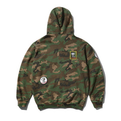 Peanuts Patched Zip-Thru Hood, Washed Camo