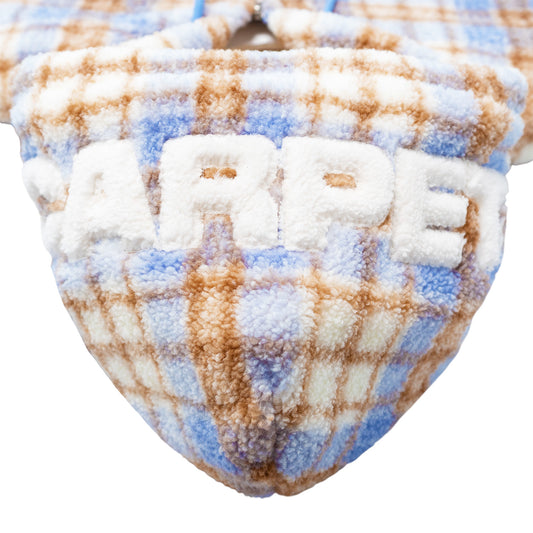 Fleece Zip Hoodie, Blue Plaid