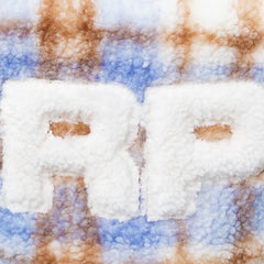 Fleece Zip Hoodie, Blue Plaid