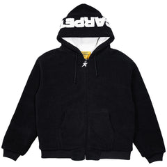 Fleece Zip Hoodie, Black