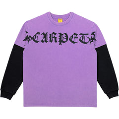 Trampstamp Long Sleeve Tee, Purple / Black