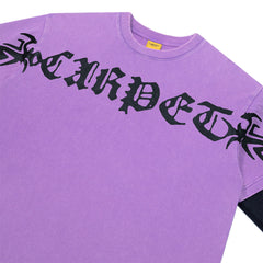 Trampstamp Long Sleeve Tee, Purple / Black
