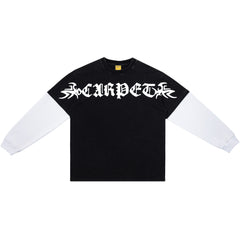 Trampstamp Long Sleeve Tee, Black / White