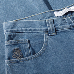 93! Denim Pants, Mid Blue