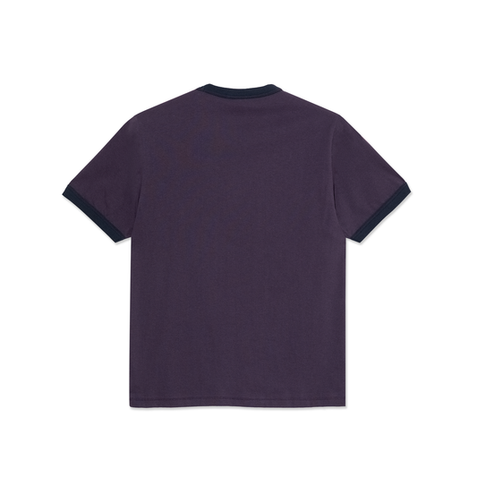 Ringer Tee, Dark Violet / Navy