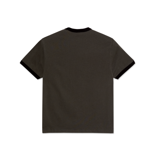 Ringer Tee, Dirty Black / Black