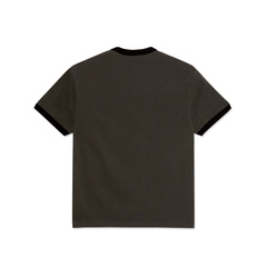 Ringer Tee, Dirty Black / Black