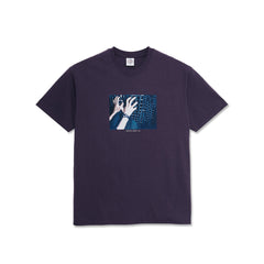 Caged Hands Tee, Dark Violet