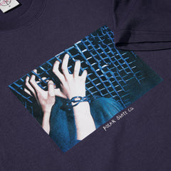 Caged Hands Tee, Dark Violet
