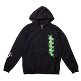 Butterfly Zip Up Hood, Black