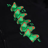 Butterfly Zip Up Hood, Black