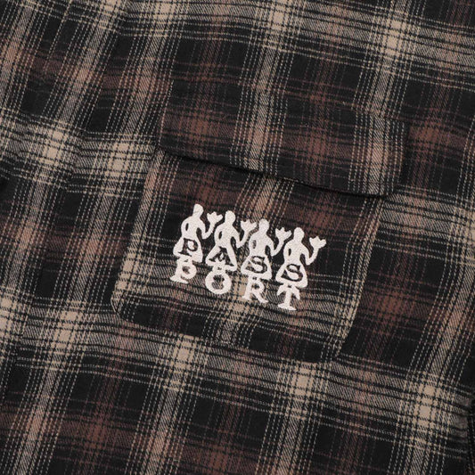 4 Flowers Flannel Vineyard Shirt, Black