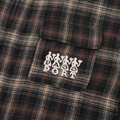 4 Flowers Flannel Vineyard Shirt, Black