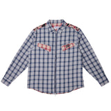Skyline Zip Up Flannel Shirt, Blue / Red