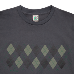 Total Argyle Tee, Charcoal