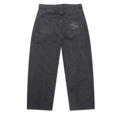Slub Stain Phantasy Jeans, Black