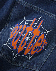 Spider Denim Shorts, Dark Indigo