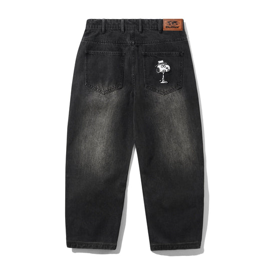 Peanuts Spike Denim Jeans, Faded Black