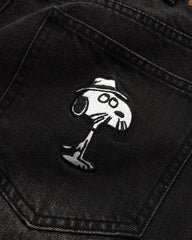 Peanuts Spike Denim Jeans, Faded Black