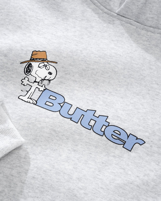 Peanuts Spike Logo Pullover Hood, Ash