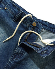 Peanuts Spike Work Shorts, Distressed Indigo