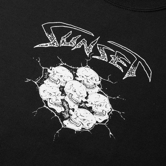 Cracked Crewneck, Black
