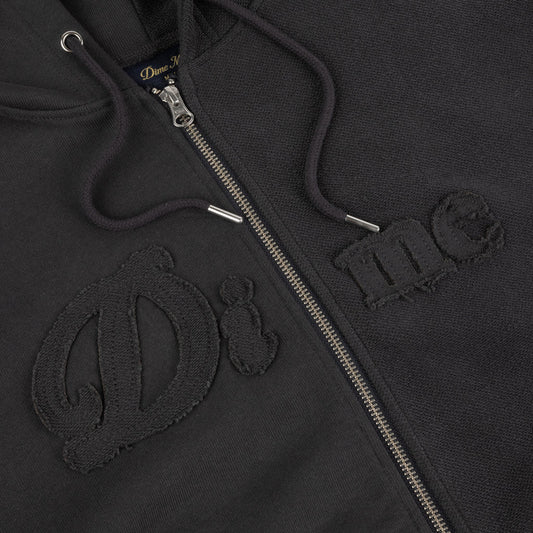Reverse French Terry Zip Hoodie, Vintage Black
