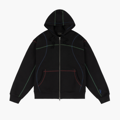 Court Zip Hoodie, Black
