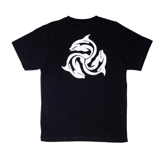 Turbo Dolphin Logo Tee, Black