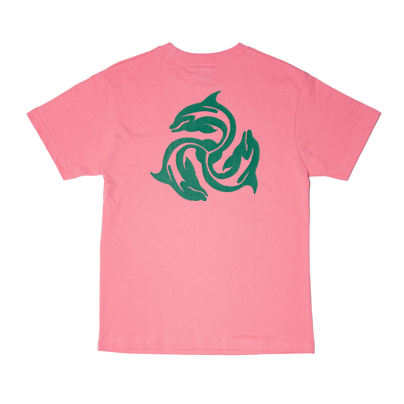 Turbo Dolphin Logo Tee, Washed Pink / Green