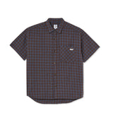 Mitchell Shirt Poplin, Brown / Blue