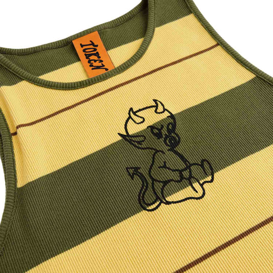 Baby Devil Rib Tank, Mustard / Olive