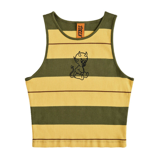 Baby Devil Rib Tank, Mustard / Olive