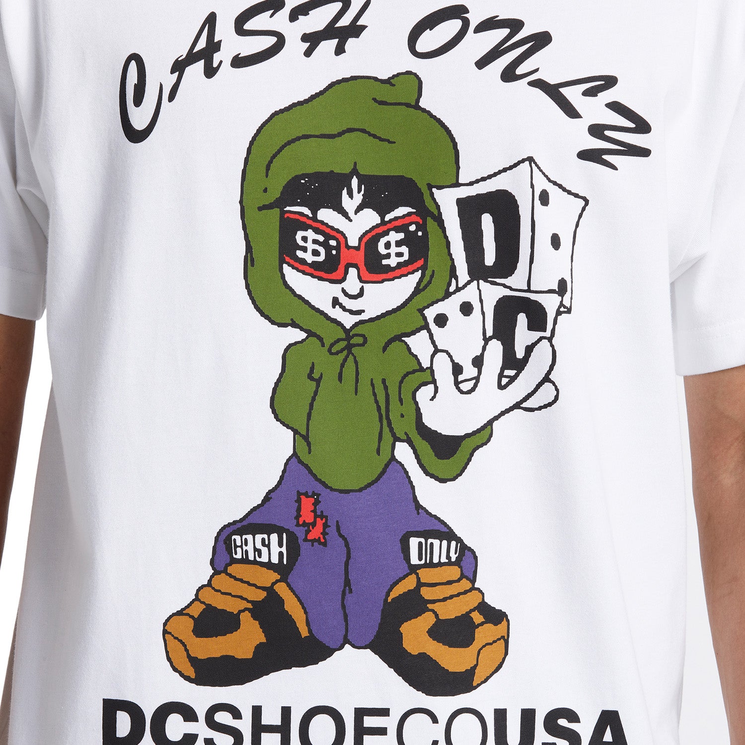 DC x Cash Only Tee, White