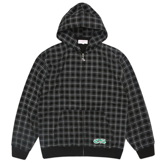 Check Waffle Hood, Black