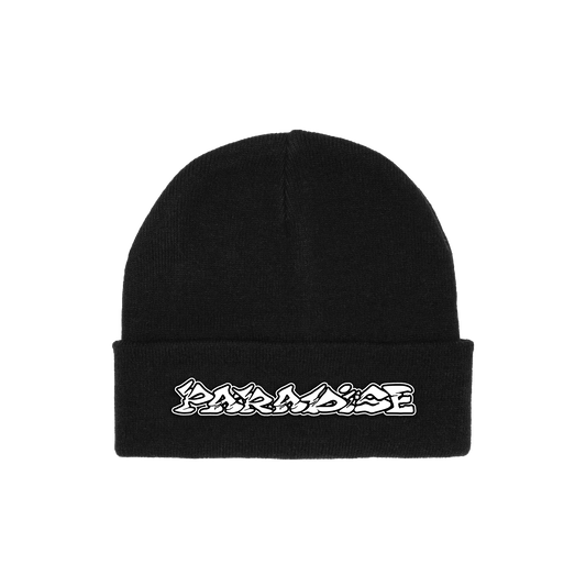 Paratopia Embroidered Beanie, Black