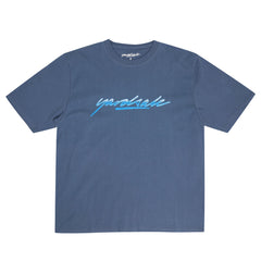 Washed Script T-Shirt, Blue