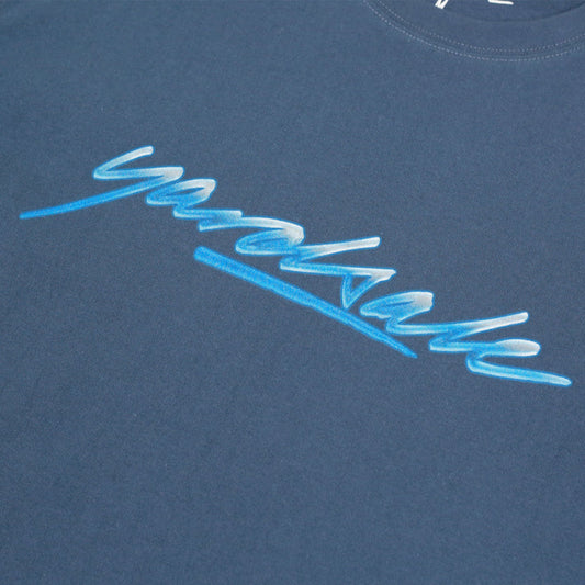 Washed Script T-Shirt, Blue