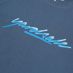 Washed Script T-Shirt, Blue