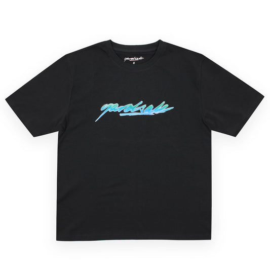 Script Spray T-Shirt, Black