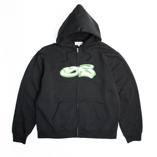 YS Spray Zip Hood, Black / Green