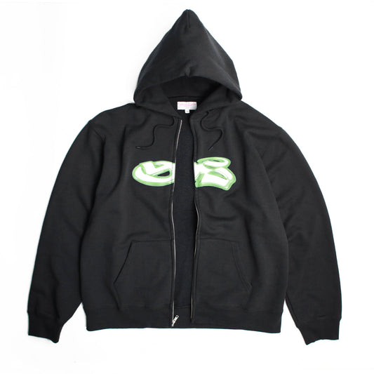 YS Spray Zip Hood, Black / Green