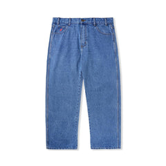Baggy Denim Jeans, Washed Indigo